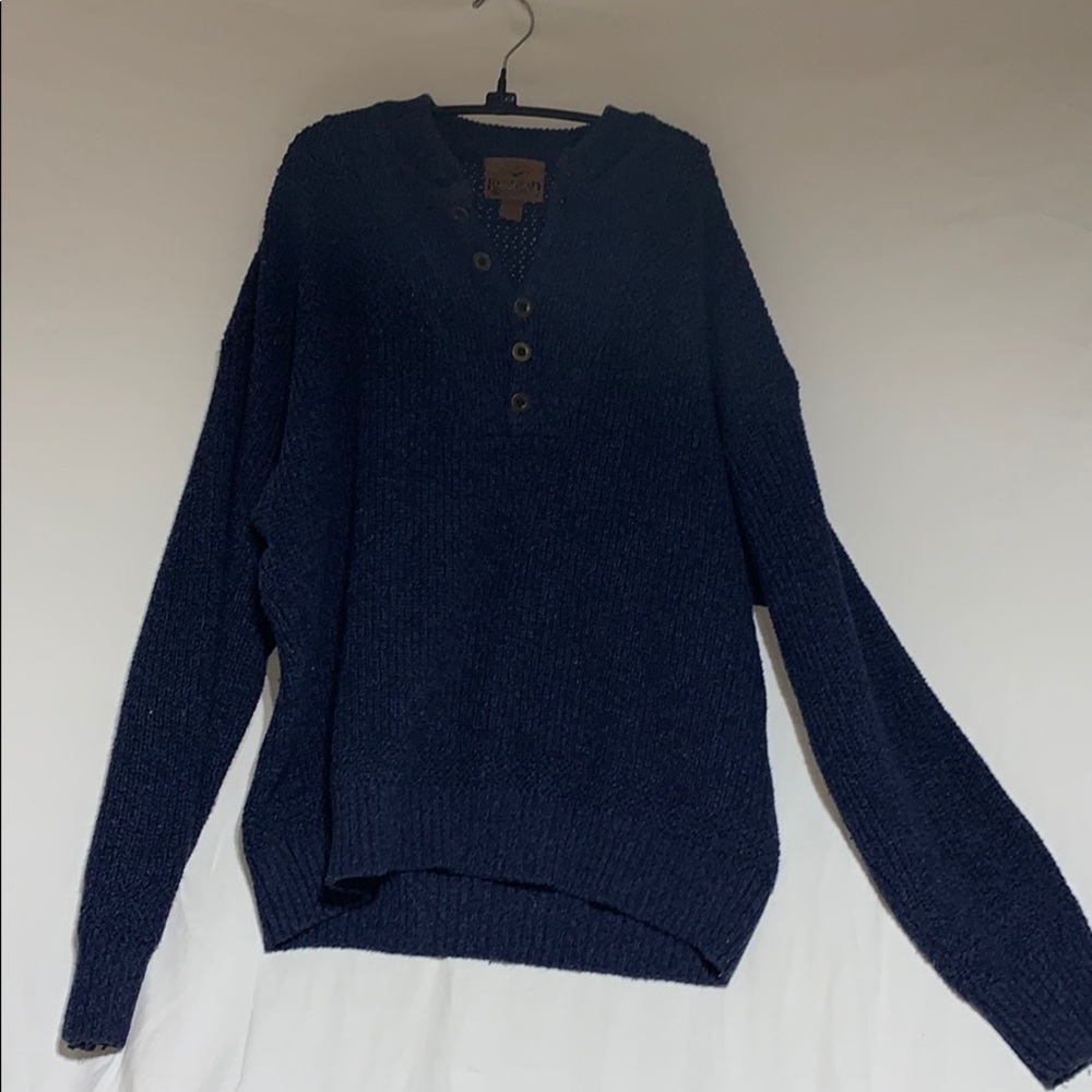 Red Head Sweater with metal buttons!